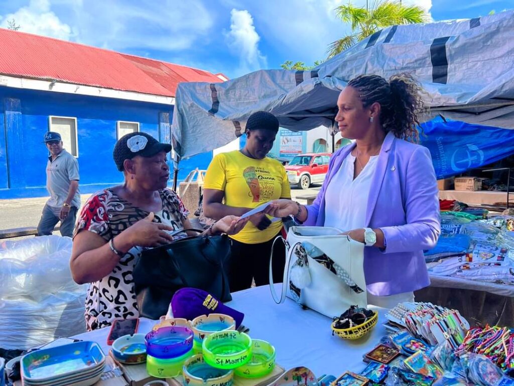 Grisha Heyliger-Marten Opening New Soualiga Market St Maarten 