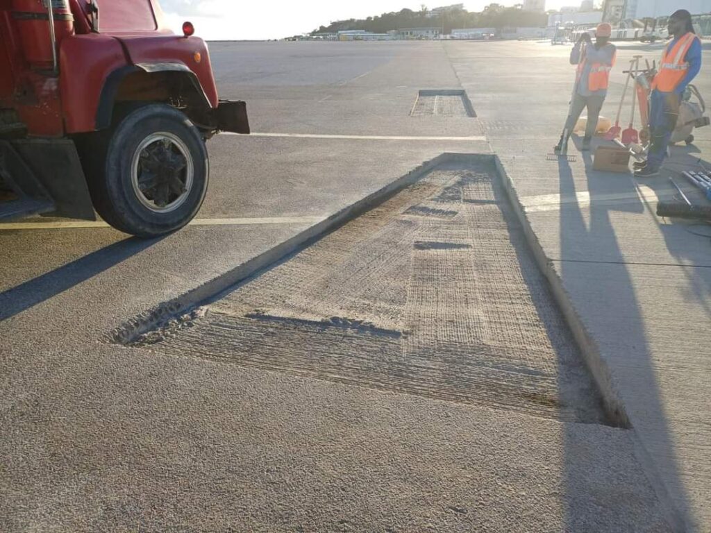 Urgent PJIA Sxm Tarmac Repairs Sucessful St Maarten 