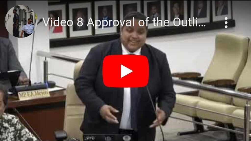 Video 8 Approval of the Outline Agreement ENNIA SXM St Maarten Parliament Sjamira Roosburg Melissa Gumbs 