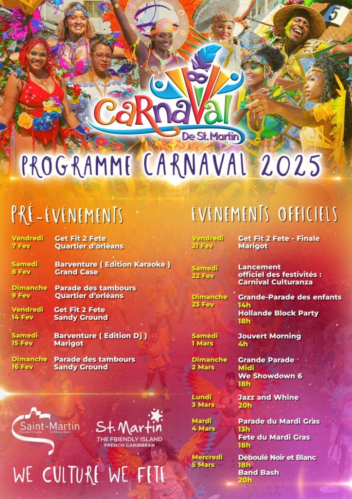 French Saint Martin Carnaval 2025 Schedule 