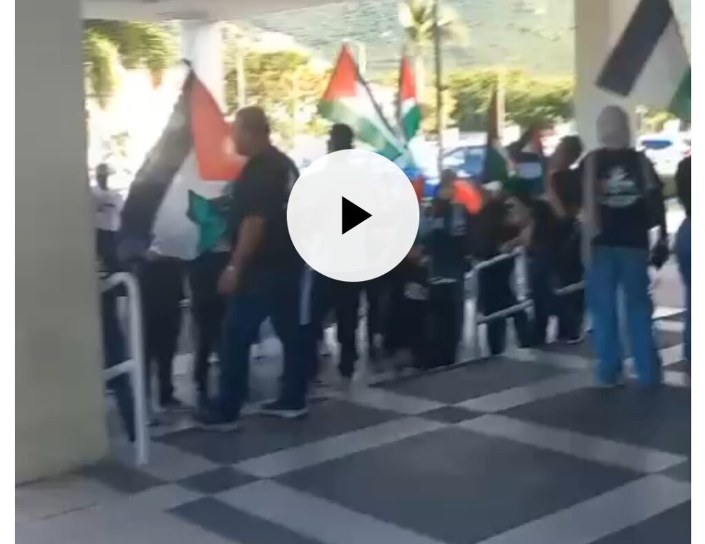 Protest For Palestine at The SXM Government Building St Maarten 