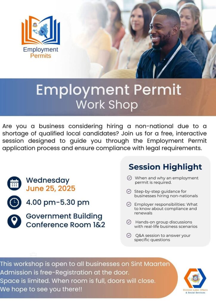 Minister Brug Urges Businesses to Attend Employment Permit Workshop St Maarten